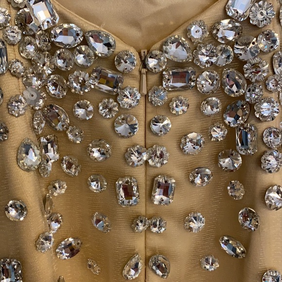 STUNNING RHINESTONE JOVANI MINIDRESS Sz 8 + sash - Picture 7 of 13